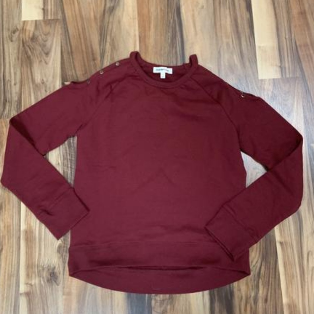 GARNET COLD SHOULDER SWEATER BY PAPER FLOWER